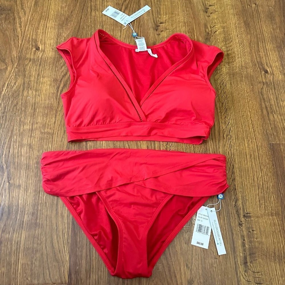NWT Bleu Rod Beattie two piece bikini set